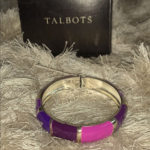 🎄Talbots pink, purple, silver rhinstone bracelet